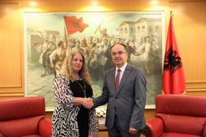 Ambasadorja e re e Shtetit të Izraelit, Sh. S. Znj. Galit Peleg, i paraqiti Letrat Kredenciale Presidentit Begaj